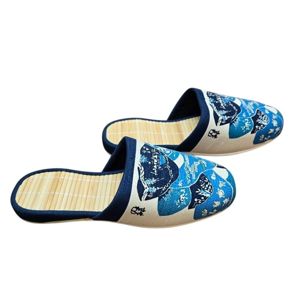 Asian Inspired Bamboo Indoor Outdoor Slides Womens Aprox Sz 9.5